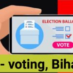 Mobile screen showing Bihar E-Voting app for online voting